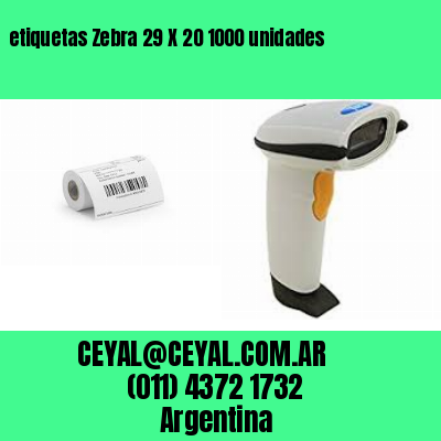etiquetas Zebra 29 X 20 1000 unidades