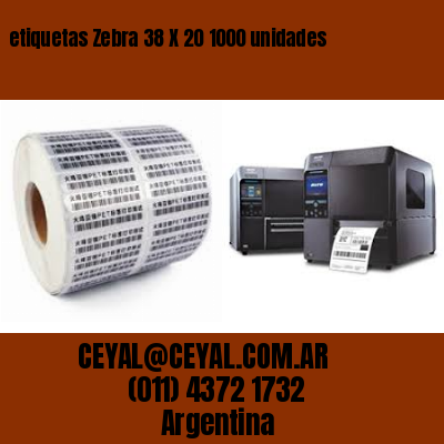 etiquetas Zebra 38 X 20 1000 unidades