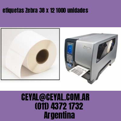etiquetas Zebra 38 x 12 1000 unidades