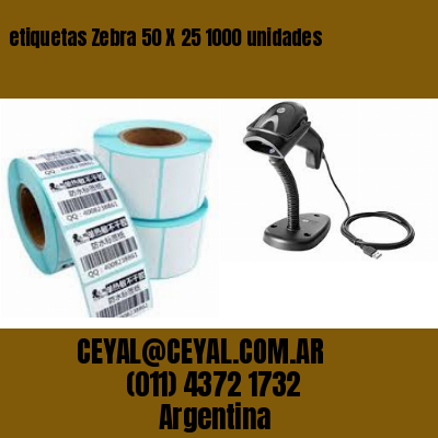 etiquetas Zebra 50 X 25 1000 unidades