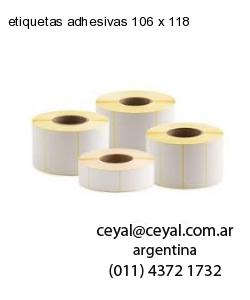 etiquetas adhesivas 106 x 118