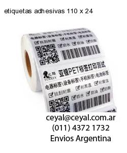 etiquetas adhesivas 110 x 24