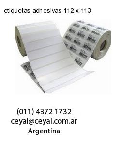 etiquetas adhesivas 112 x 113