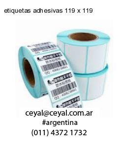 etiquetas adhesivas 119 x 119