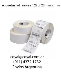 etiquetas adhesivas 122 x 28 mm x mm