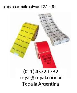 etiquetas adhesivas 122 x 51
