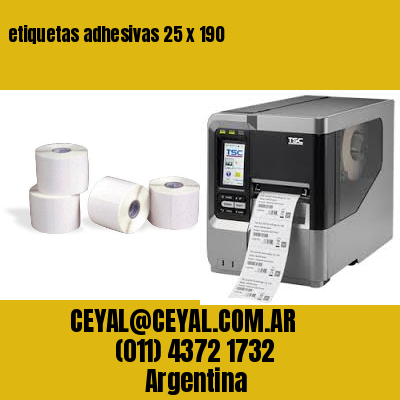 etiquetas adhesivas 25 x 190
