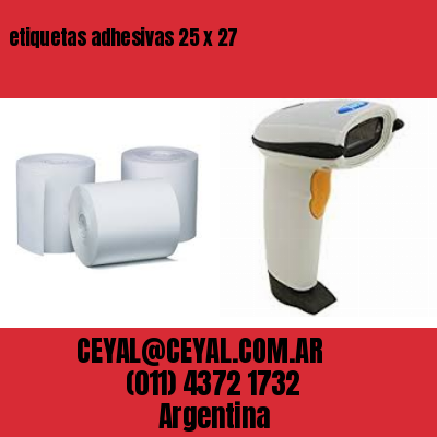 etiquetas adhesivas 25 x 27