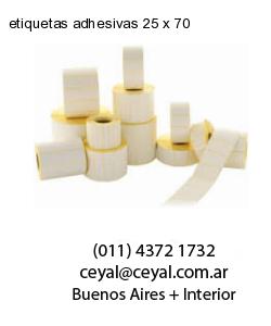 etiquetas adhesivas 25 x 70