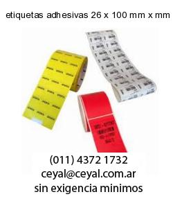 etiquetas adhesivas 26 x 100 mm x mm