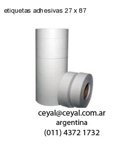 etiquetas adhesivas 27 x 87