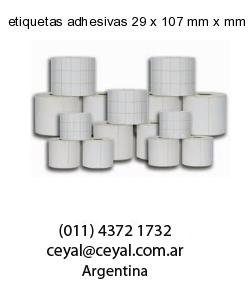 etiquetas adhesivas 29 x 107 mm x mm