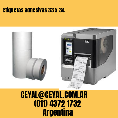 etiquetas adhesivas 33 x 34
