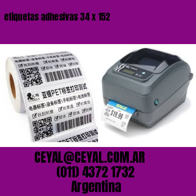 etiquetas adhesivas 34 x 152
