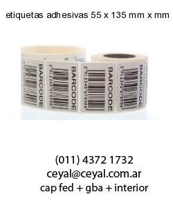 etiquetas adhesivas 55 x 135 mm x mm