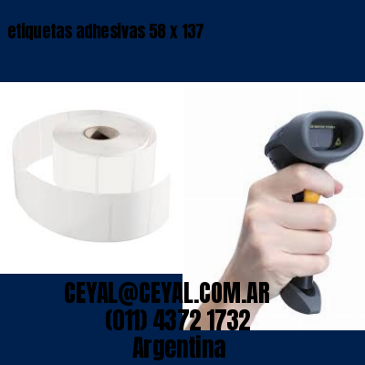 etiquetas adhesivas 58 x 137