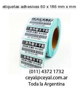 etiquetas adhesivas 60 x 186 mm x mm