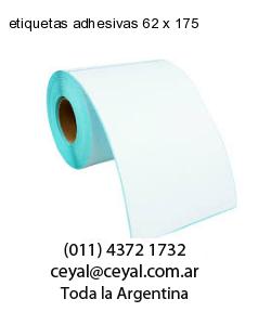 etiquetas adhesivas 62 x 175