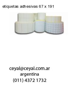 etiquetas adhesivas 67 x 191