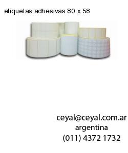 etiquetas adhesivas 80 x 58