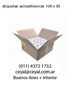 etiquetas autoadhesivas 108 x 83