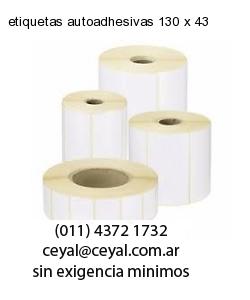 etiquetas autoadhesivas 130 x 43