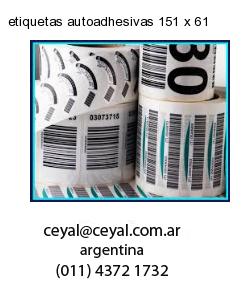 etiquetas autoadhesivas 151 x 61