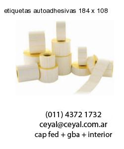 etiquetas autoadhesivas 184 x 108