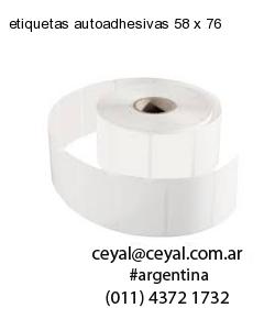 etiquetas autoadhesivas 58 x 76