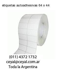 etiquetas autoadhesivas 64 x 44
