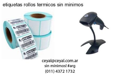 etiquetas rollos termicos sin minimos