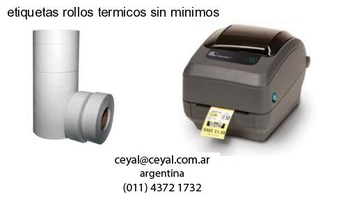 etiquetas rollos termicos sin minimos