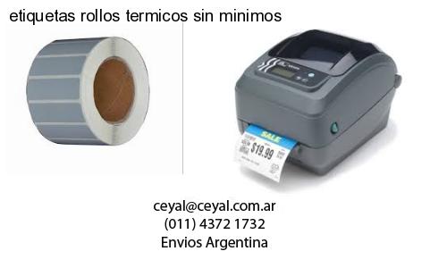 etiquetas rollos termicos sin minimos