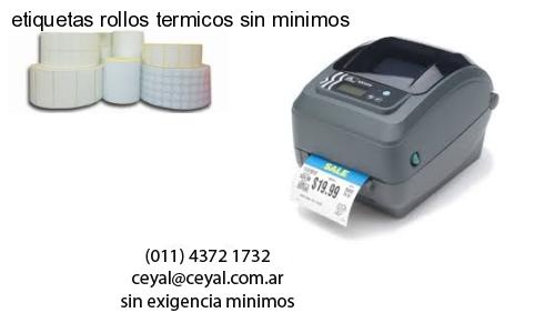 etiquetas rollos termicos sin minimos