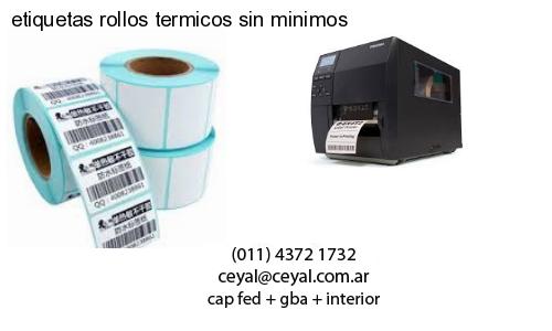 etiquetas rollos termicos sin minimos