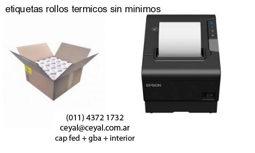 etiquetas rollos termicos sin minimos