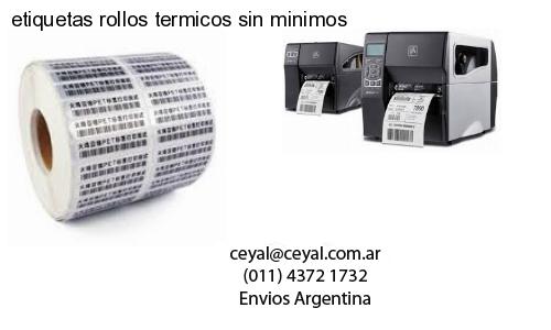 etiquetas rollos termicos sin minimos