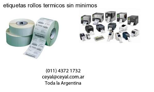 etiquetas rollos termicos sin minimos