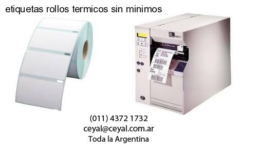 etiquetas rollos termicos sin minimos