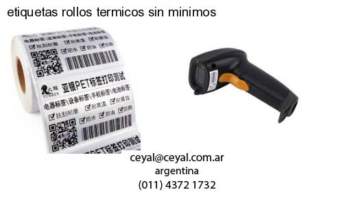 etiquetas rollos termicos sin minimos