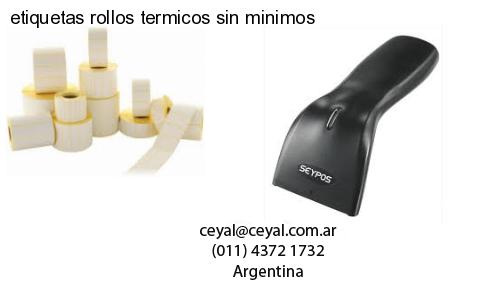 etiquetas rollos termicos sin minimos