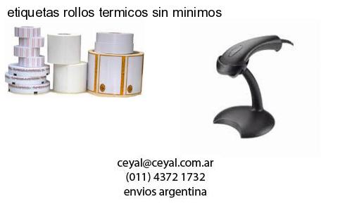 etiquetas rollos termicos sin minimos