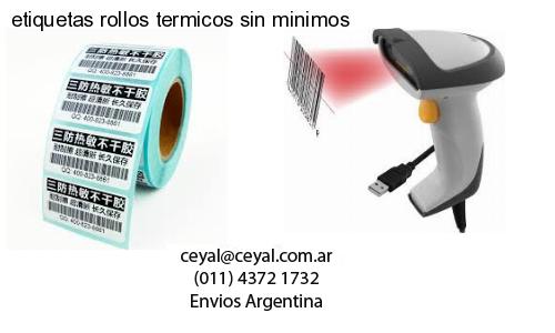 etiquetas rollos termicos sin minimos