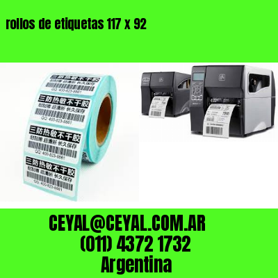 rollos de etiquetas 117 x 92