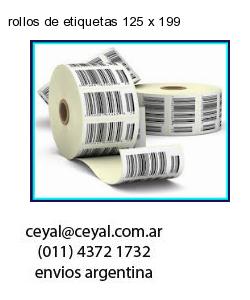 rollos de etiquetas 125 x 199