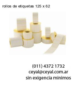 rollos de etiquetas 125 x 62