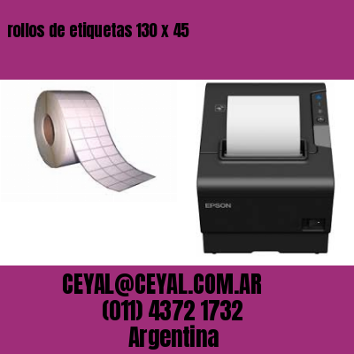 rollos de etiquetas 130 x 45