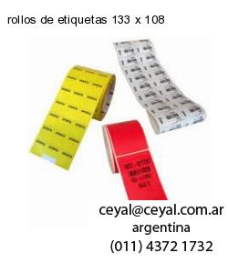 rollos de etiquetas 133 x 108