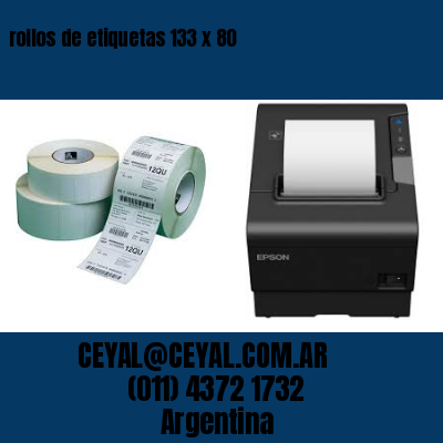 rollos de etiquetas 133 x 80