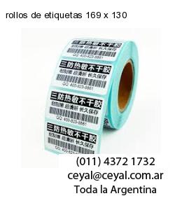 rollos de etiquetas 169 x 130